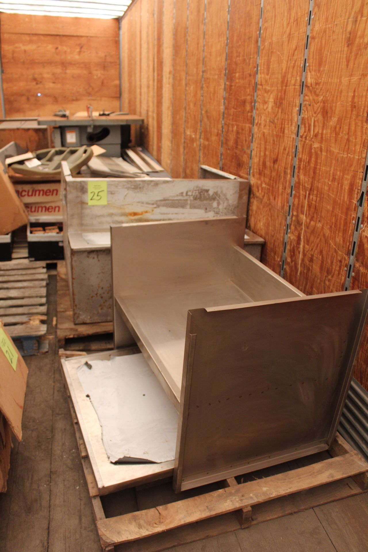 Lot - Consisting of Stainless Steel Workcounter Components, 2-Door Storage Cabinet; Fraser MI