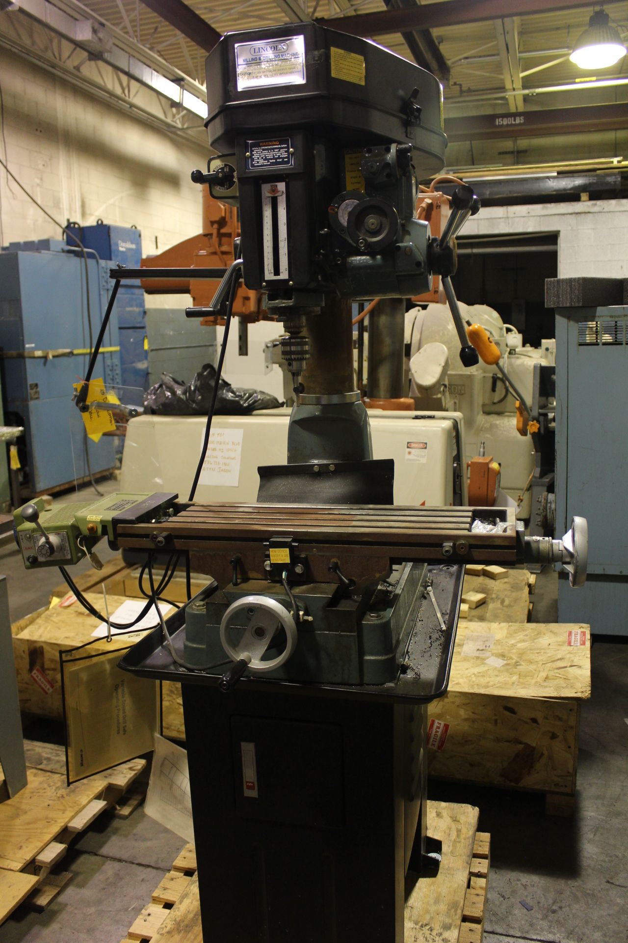 Lincoln, Model RF-30B, Bench Type Milling & Drilling Machine 8-1/4" x 28-3/4" T-Slotted Table w/ - Image 3 of 3
