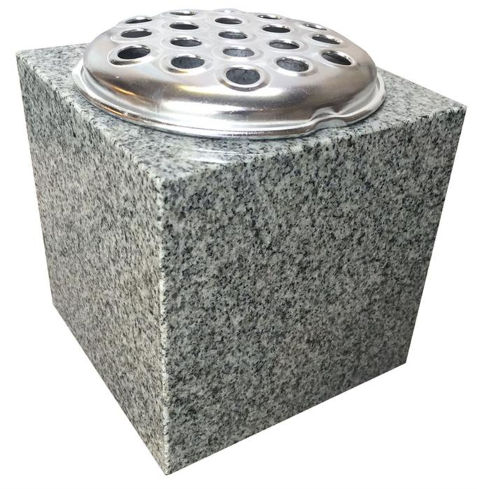 LIGHT GREY GRANITE MEMORIAL VASE RRP £70