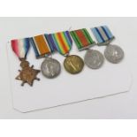 1915 Star (3246 Pte F R Smith Suffolk Regt) BWM & Victory Medal (3246 Sjt F R Smith Suff Yeo),
