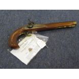 A Spanish percussion pistol. Deactivated with certificate. In good working order and condition. Good