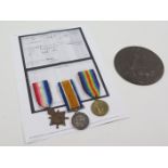 1915 Star Trio and Death Plaque to 16547 L.Cpl Robert George Morris Suffolk Regt. Killed In Action