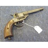 A French Le Faucheaux 11mm pinfire military revolver SN: LF-92746. Barrel 6" with faint Paris