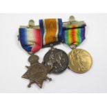 1915 Star Trio to 35531 Pte H Howe RAMC. GVF (3)