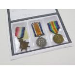 1915 Star Trio to 14286 Pte E H Cook Essex Regt. Served with the 10th Bn. VF (3)