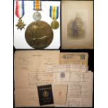 1915 Star Trio and Death Plaque to 9295 Pte Charles Henry Kidby Suffolk Regt. Died of Wounds 13
