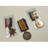 1915 Star Trio 446 Pte S O Hill EX.FCE.CAN (pair named A-367809 A.W.O.CL.1. S O Hill ASC). Medals