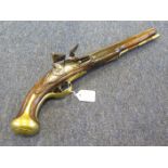 A heavy Dragoon Land Service pistol by Farmer & dated 1744. Barrel 11.5" with British proof. Lock