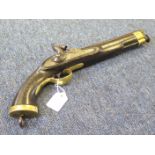 A 19th century Cavalry 'Lancer' type percussion pistol. Approx 17 bore. Although unmarked, a nice