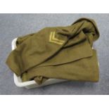 1940 Pattern KRRC battle dress blouse with four army shirts, WW2 RAC officers uniform and WW2