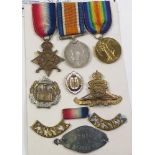 1915 Star Trio to 12016 Pte A C Genty Essex Regt. Served with the 9th Bn. Lot includes various