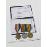 1915 Star Trio to 13619 Pte H Polston Essex Regt. Served with the 10th Bn. nVF (3)