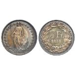 Switzerland Half Franc 1878 niecely toned aEF