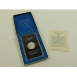 USA Dollar 1884cc Unc boxed in a plastic case with certificate