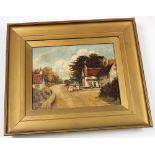 W.S. Pierpoint, framed oil painting of The Bell Inn, Kesgrave, signed l.l., visible picture size H.