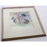 Mary Potter, mounted and framed watercolour 'Reflected Tree Shapes', sold by Thompson's,