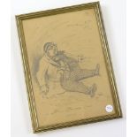 C.H. Chapman, framed original pencil drawing for the cartoon Billy Bunter, titled 'Billy Bunter',