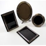 Four silver photograph frames - 3 modern hallmarked (1984 and 1982 (2)) and one older marked
