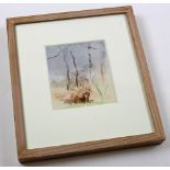Mary Potter, mounted and framed watercolour 'Winter Trees', sold by Thompson's, Aldeburgh.