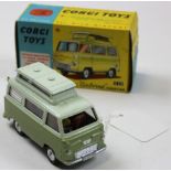 Corgi No.420 Ford Thames Airborne Caravan 2-tone Green Mint in VG box with club form.