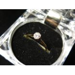 18ct and Platinum Diamond Ring approx 0.25ct weight size N weight 1.6 grams