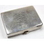 Small silver cheroot/cigarette case - maker George White BIRMINGHAM 1883. Weight approx 79.7g