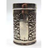 Egyptian silver tea caddy? Weight approx. 172.1g