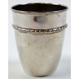 German (possibly) silver beaker marked 800 with a marker's name. Weight - 86.5g.