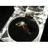10ct Gold Solitaire Ring size N weight 1.4 grams
