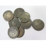 GB Copper Halfpennies (13) 17th to early 19thC, low grade to Fine.