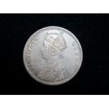 India silver Rupee 1862 EF