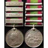 Afghanistan Medal 1881 with bars Peiwar Kotal, Charasia, Kabul, Kandahar, medal named 1629 Pte G