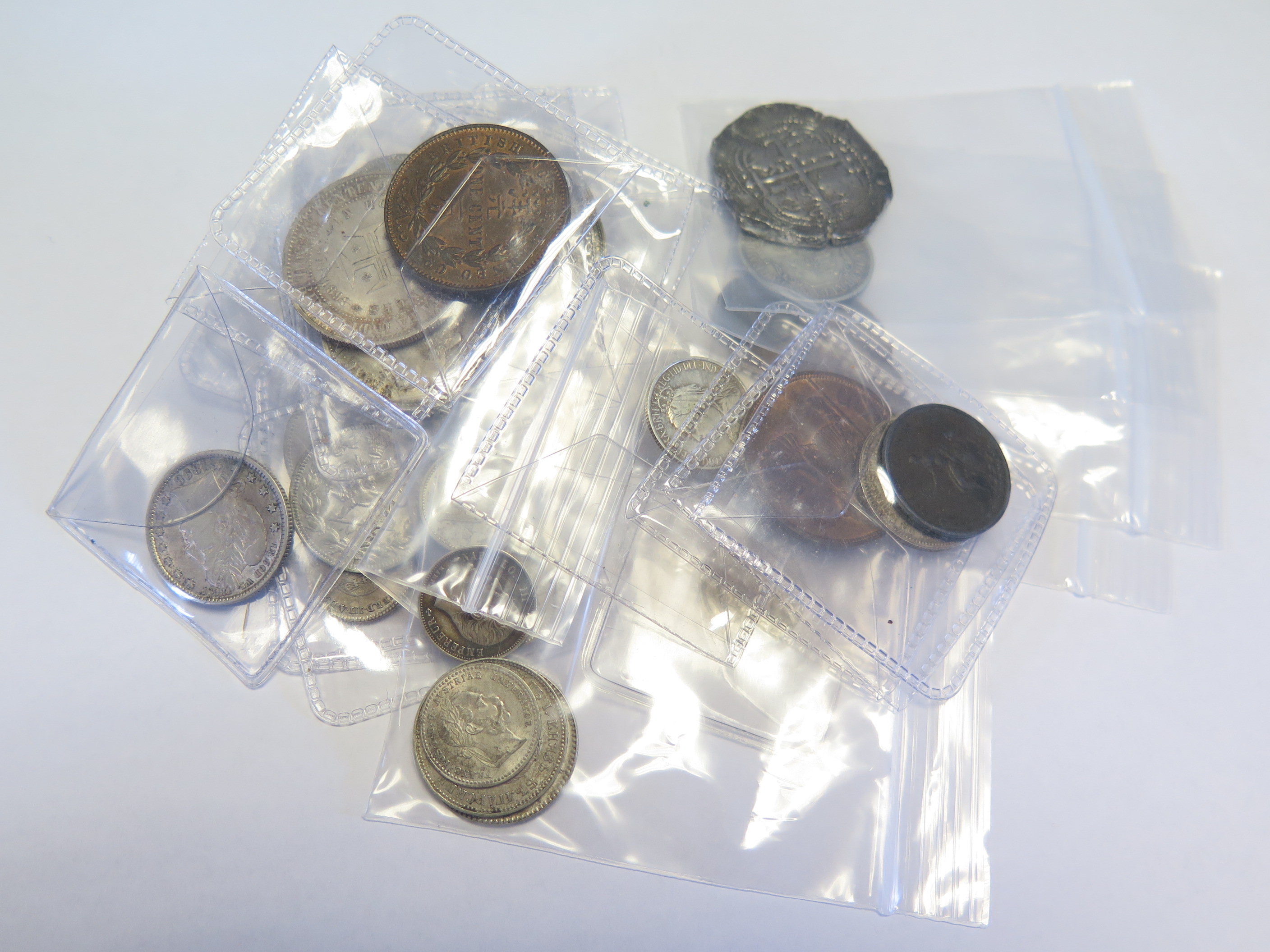 World Coins (37) 18th-20thC including silver, noted: Denmark 10 Ore 1903 GEF, British West Indies