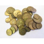 GB Bronze Coinage & Brass 3d's (42) most 1937 with lustre.