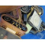 RAF Air Ministry items, inc binoculars, air speed calculator, switch box identification type B,