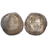Charles I silver shilling, Tower Mint under Parliament [1642-1649] mm. [P] or [R], [1643-1645],