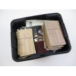 Black plastic tub of loose British Commonwealth material and a quantity of Club Books (qty) Buyer