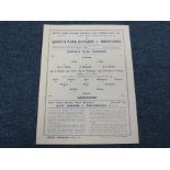 Queens Park Rangers v Brentford F/L South Boxing Day 27/12/1943