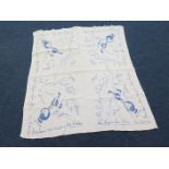 Tottenham interest - a late c1940's or very early 1950's commemorative scarf with printed signatures