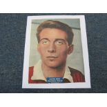 Autographed colour magazine page on white card, of David Peff Manchester Utd who was on of the Busby