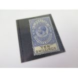 Gibraltar 1925 10s blue, SG.106, used with very light postmark, light crease upper-right corner, cat