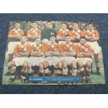 Blackpool 1954/55 large team cut-out fully autographed including Matthews Taylor Mudie etc