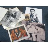 Boxing various press photos inc 12"x8" Joe Louis, various boxers in front c1920's Jack Dempsey,