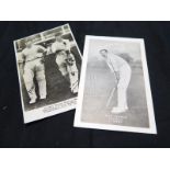 Cricket, Surrey's opening pair Hobbs & Sandham & P Fender   (2)