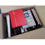 Accessories - large heavy box packed with 2nd hand stockbooks, binders, album leaves, etc (qty)