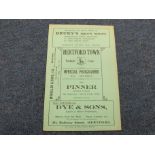 Hertford Town v Pinner 25/3/1939 Spartan League