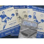 Ipswich Town FC 1954/55 Doncaster R Hull City 1955/56 v Norwich Southend Brighton 56/57 Newport C