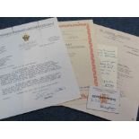 Wolverhampton Wanderers collection of letters all on Wolves letter headed paper between Chief