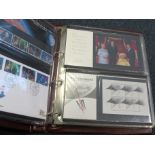 GB - Presentation packs, mini sheets etc collection in Royal Mail Album. 1990's to date (approx 35