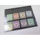 Gilbert and Ellice Islands 1940 postage dues, complete set SG.D1-8, fresh mint (8 values)